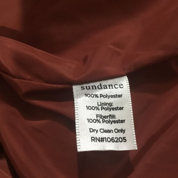 Sundance Kimmy Blue Floral Polyester Fiberfill Double Zip Puffer Jacket Small - Picture 9 of 9